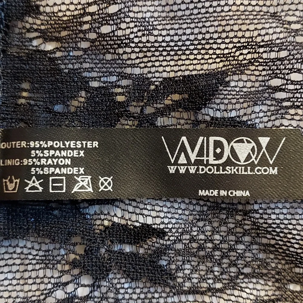 Dolls Kill Widow NWT Goth Whimsigoth Steampunk Coquette Festival Alt Lace Top L - Picture 9 of 10